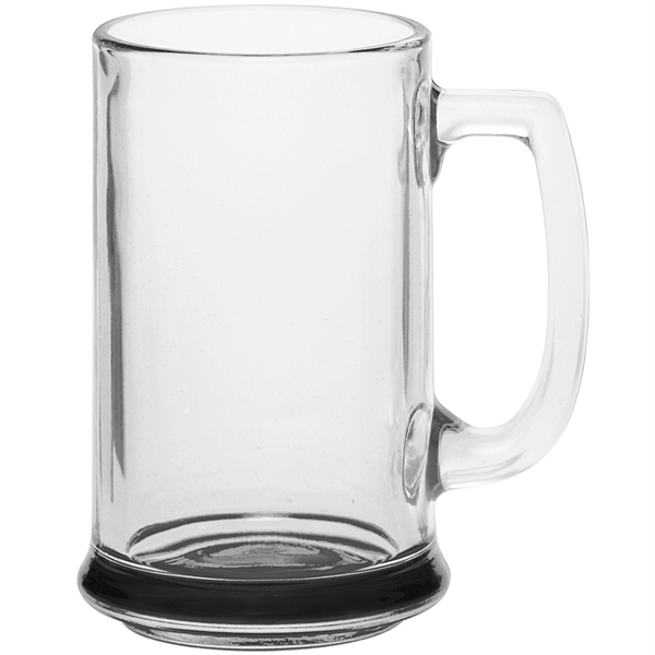 15 oz. clear glass ridged beer mug with thick handle and... from ASI 39552 BEL Promo
