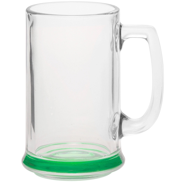 15 oz. clear glass ridged beer mug with thick handle and... from ASI 39552 BEL Promo