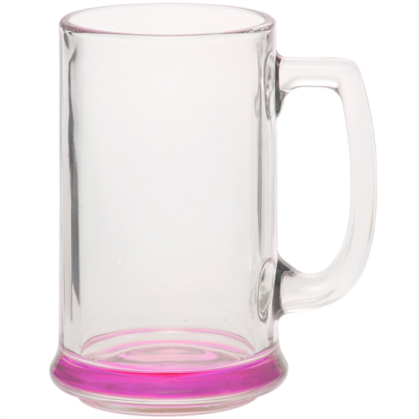 15 oz. clear glass ridged beer mug with thick handle and... from ASI 39552 BEL Promo