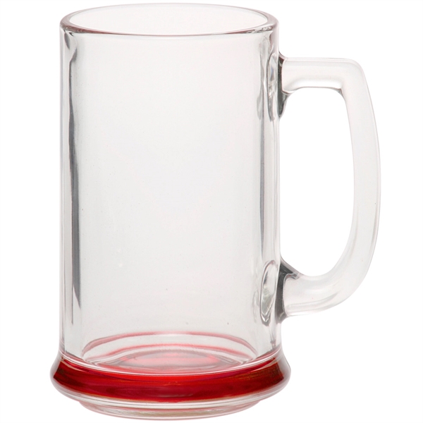 15 oz. clear glass ridged beer mug with thick handle and... from ASI 39552 BEL Promo