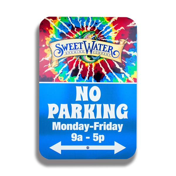 12" x 18" flat sign made of recycled aluminum with 4... from ASI 50120 Dixie Seal & Stamp Co Inc / Dixiline