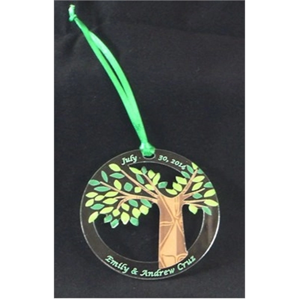 Cutout ornaments made of acrylic measure 2" with multiple species, ribbons... from ASI 92531 Unique Custom Products / UCP