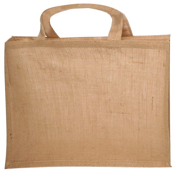 16"W x 14"H large jute tote bag with sturdy reinforced handle... from ASI 39552 BEL Promo