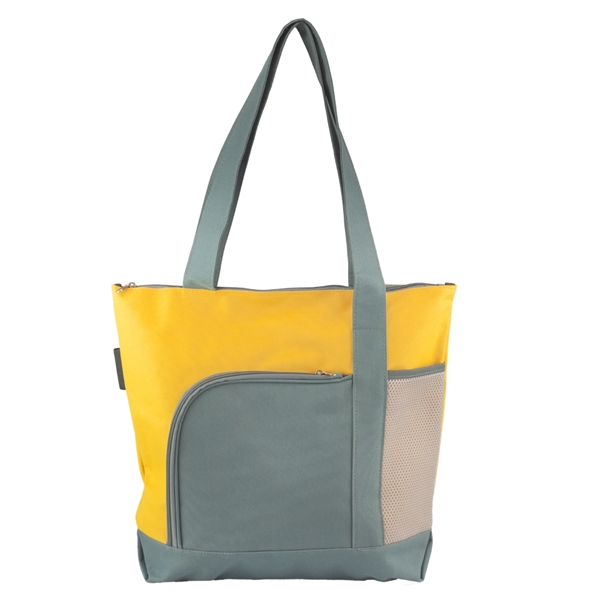 Durable 600 Denier polyester canvas tote bag, 16.5" x 14.5" with... from ASI 39552 BEL Promo