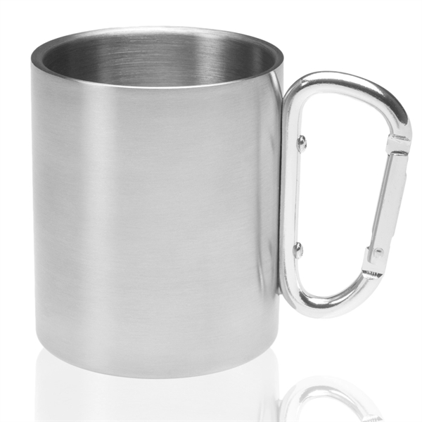 10 oz. carabiner handle stainless steel mug with double wall and... from ASI 39552 BEL Promo