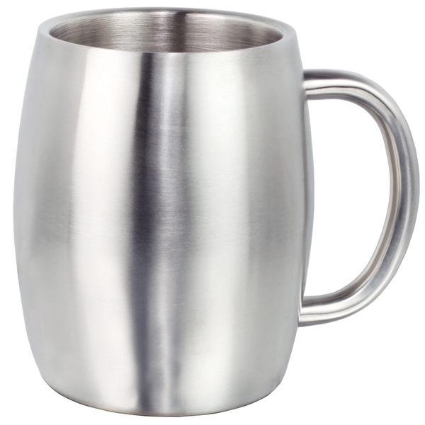 14 oz. stainless steel double wall mug with steel handle... from ASI 39552 BEL Promo