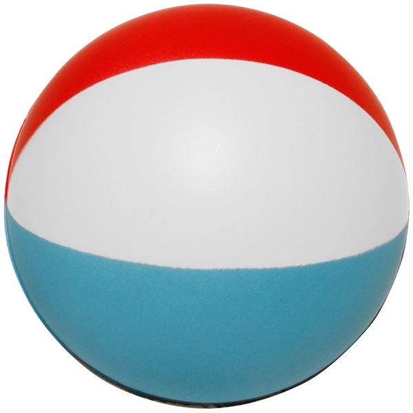 Multi-color polyurethane stress reliever shaped like a beach ball that measures... from ASI 39552 BEL Promo