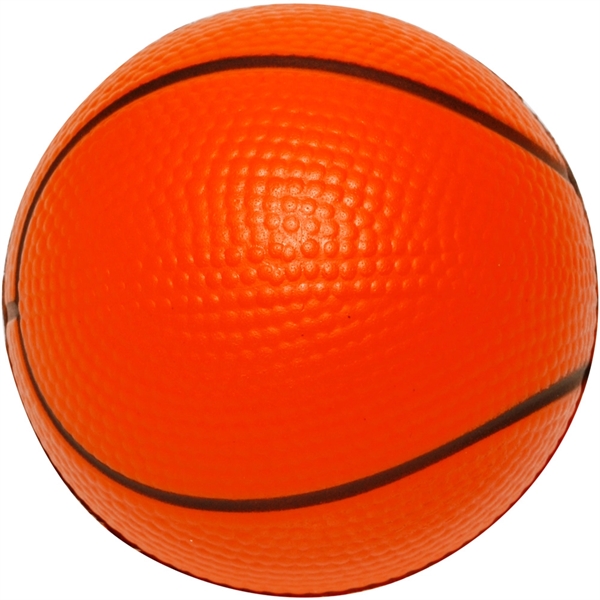 Orange polyurethane stress ball that looks like a basketball and measures... from ASI 39552 BEL Promo