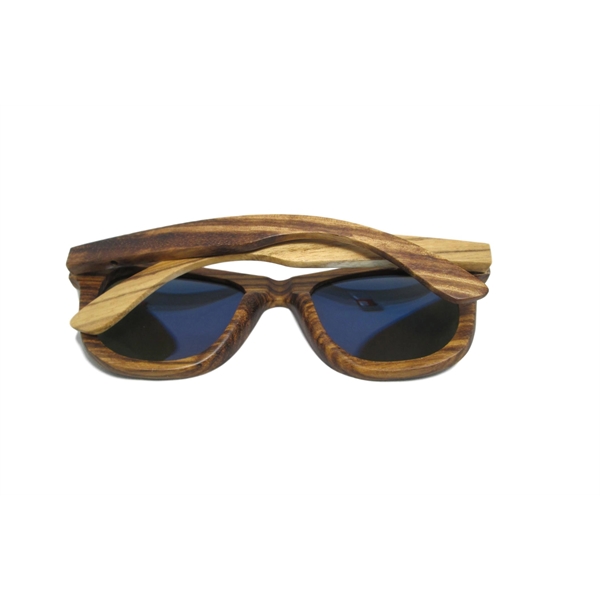 Zebra wood sunglasses with black lenses and polarized UV400 sun protection.... from ASI 72657 Active Life Promo / Active Life Promo Ingrain Promo