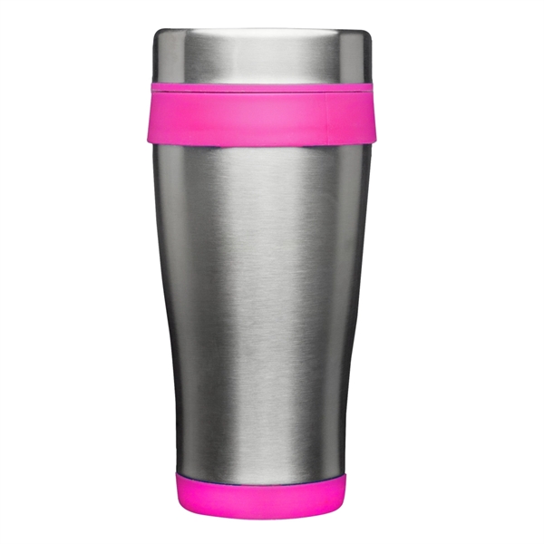 16 oz. stainless steel travel mug with double-wall thermal plastic insulation,... from ASI 39552 BEL Promo