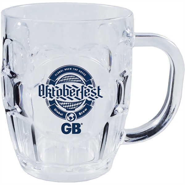 20 oz. Clear Dimpled Mug with Handle. USA made of Polystyrene... from ASI 61952 Howw Mfg Co Inc