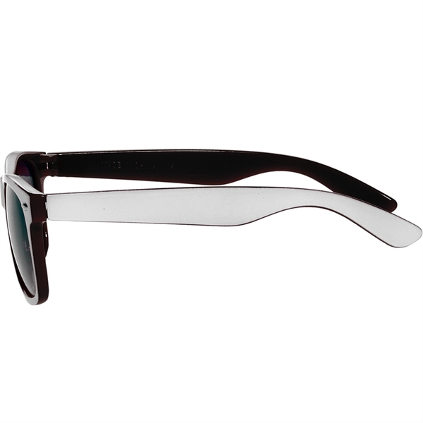 Adult-sized plastic sunglasses with UV ray protection in several two-tone colors.... from ASI 39552 BEL Promo