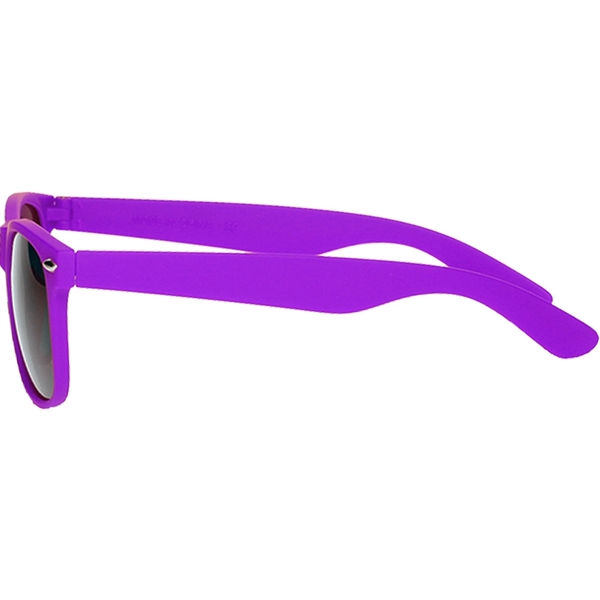 Velvet smooth plastic sunglasses in an adult size with UV protection.... from ASI 39552 BEL Promo