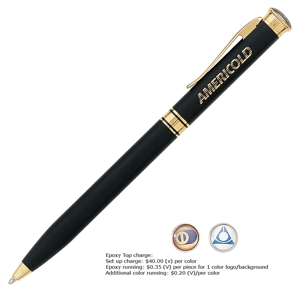 Twist action mechanism ballpoint pen with solid brass barrel.... from ASI 79535 Primetime / Primetime