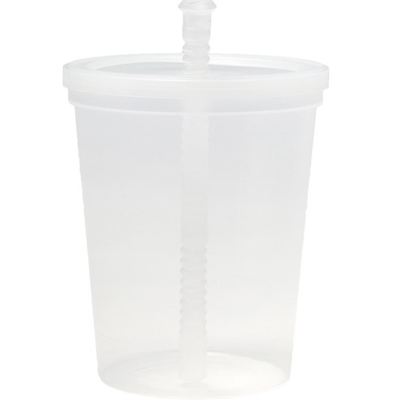 BPA free 16 oz. plastic stadium cup with lid and straw... from ASI 39552 BEL Promo
