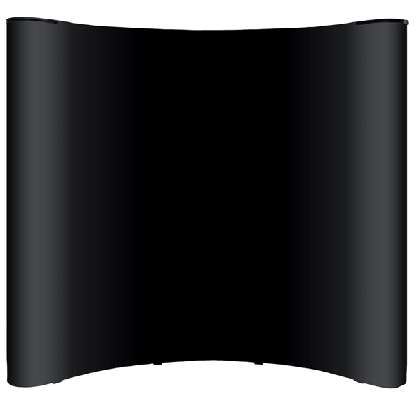 Tradeshow curved pop-up display center package with end panels (black, blue,... from ASI 30442 Above & Beyond Advertising Products