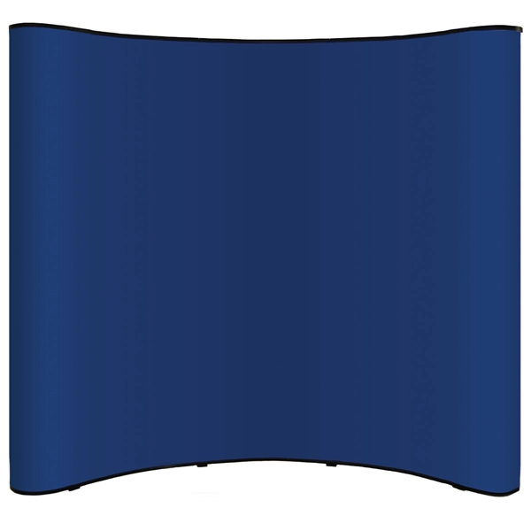 Tradeshow curved pop-up display center package with end panels (black, blue,... from ASI 30442 Above & Beyond Advertising Products