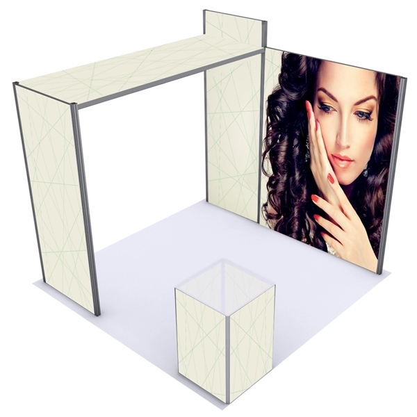 114.7" x 94.5" SEG fabric booth with custom add-ons.... from ASI 30442 Above & Beyond Advertising Products