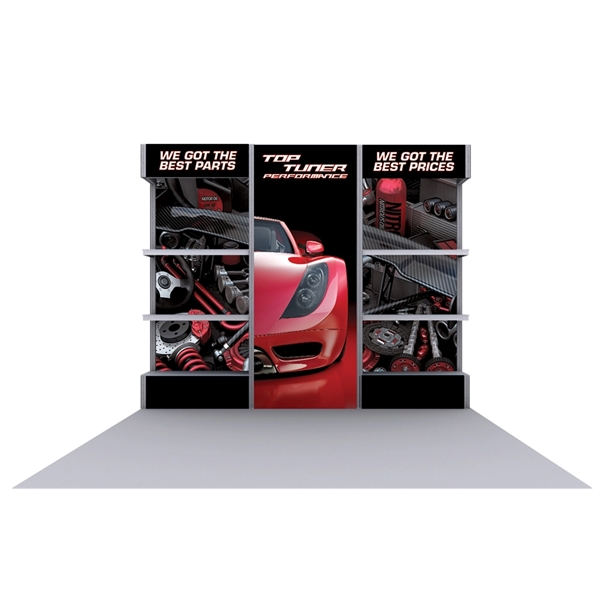 112.6" x 94.5" SEG fabric booth with custom add-ons.... from ASI 30442 Above & Beyond Advertising Products