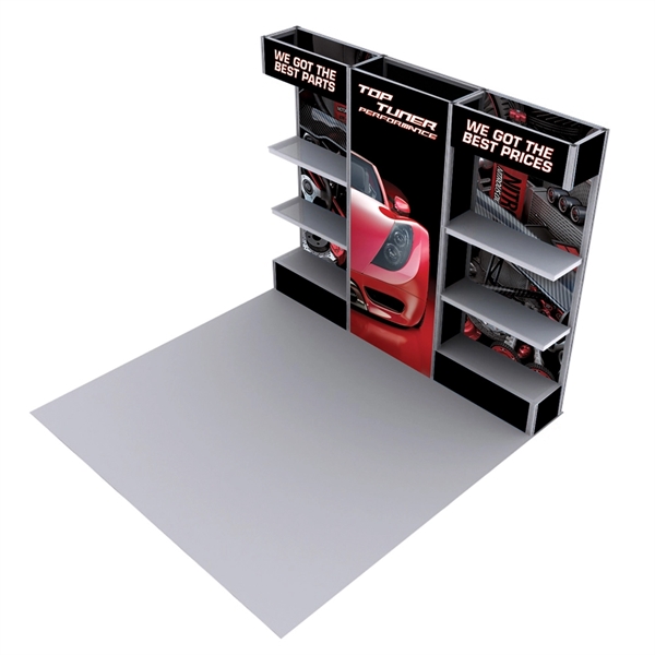 112.6" x 94.5" SEG fabric booth with custom add-ons.... from ASI 30442 Above & Beyond Advertising Products