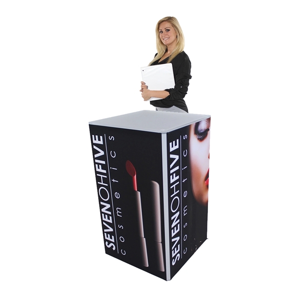 Aluminum frame counter with customizable silicone-edge graphics.... from ASI 30442 Above & Beyond Advertising Products