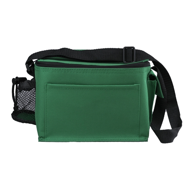 Insulated lunch bag with top zipper closure, adjustable strap, mesh bottle... from ASI 39552 BEL Promo