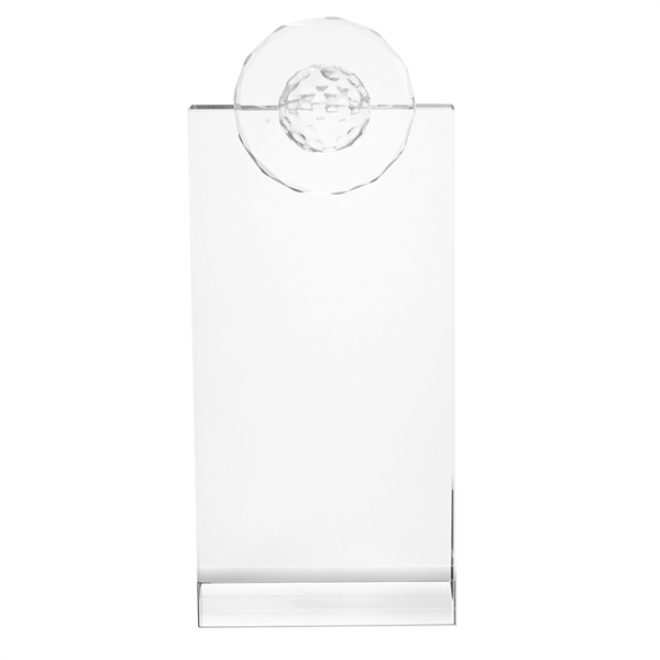 Golf inspired optical crystal award with customization options; gift box included... from ASI 39552 BEL Promo