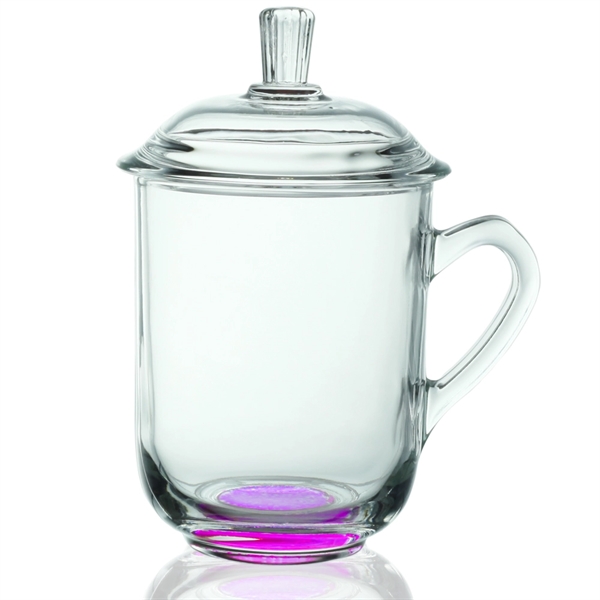 13 oz. Brisk Glass Coffee or Tea Mugs with Lids... from ASI 39552 BEL Promo