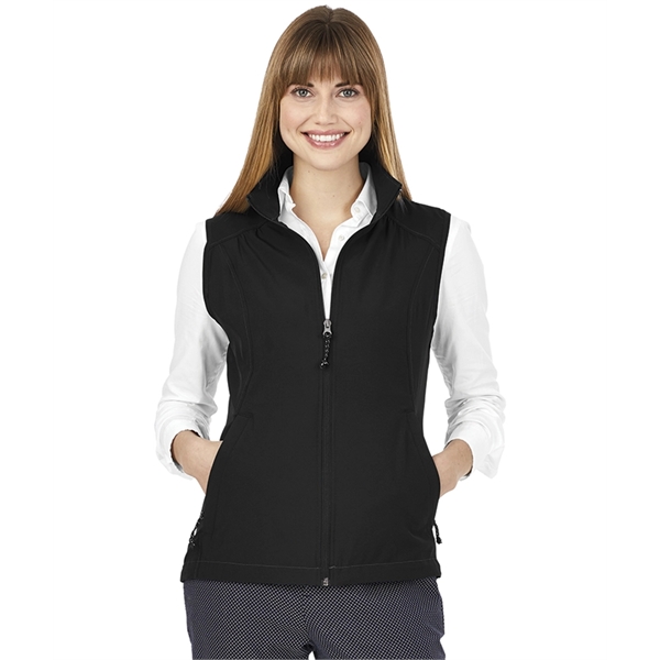 Women's 94/6 polyester and spandex blend Pack-N-Go vest with zippered front... from ASI 44620 Charles River Apparel