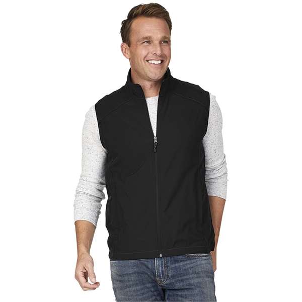Men's 94/6 cotton and spandex blend Pack-N-Go vest with zippered front... from ASI 44620 Charles River Apparel