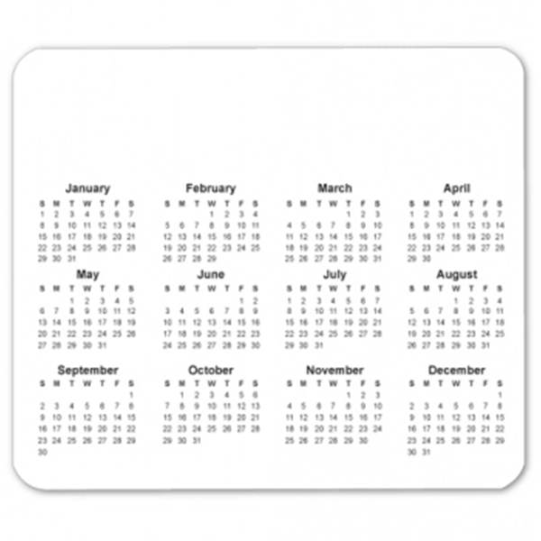 Rubber mouse pad with calendar.... from ASI 39552 BEL Promo