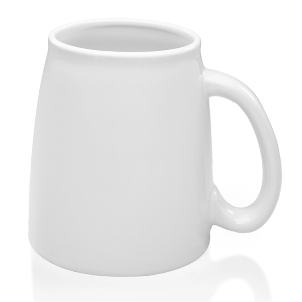 White 18 oz. ceramic mug, measuring 4.72"H x 3.1"D x 3.9"... from ASI 39552 BEL Promo