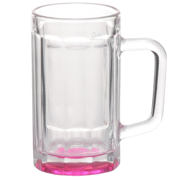 15 oz. beveled glass sports beer mug with center squared printing... from ASI 39552 BEL Promo