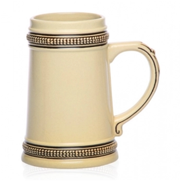 18.5 oz. brown deco ceramic beer stein.... from ASI 39552 BEL Promo