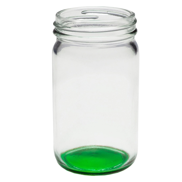 8 oz. mini Mason jars with colored bottoms, made of durable... from ASI 39552 BEL Promo