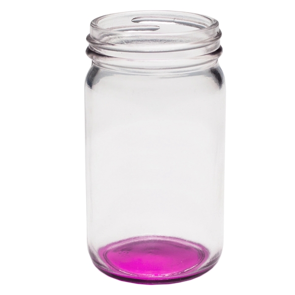 8 oz. mini Mason jars with colored bottoms, made of durable... from ASI 39552 BEL Promo
