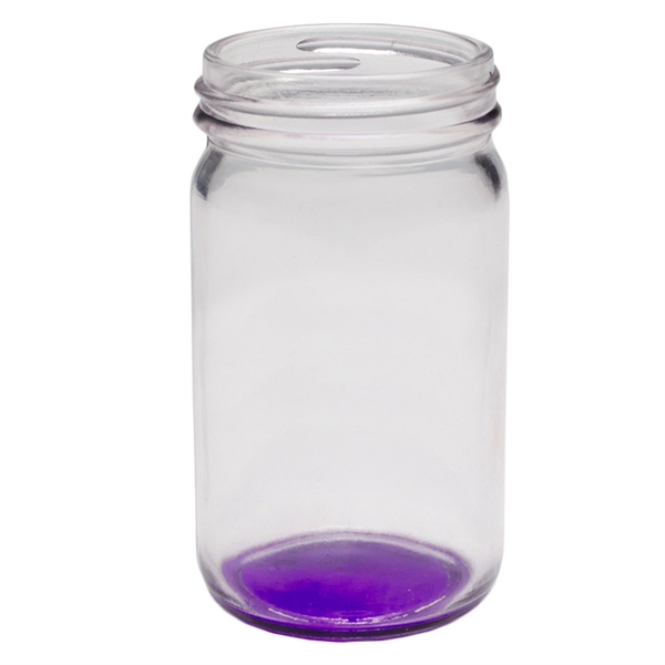 8 oz. mini Mason jars with colored bottoms, made of durable... from ASI 39552 BEL Promo