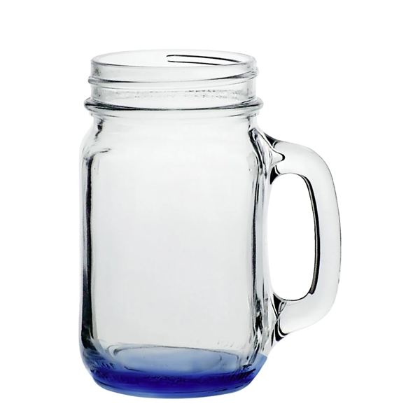 Clear glass mason jar style traditional mug with handle, 16 oz.... from ASI 39552 BEL Promo