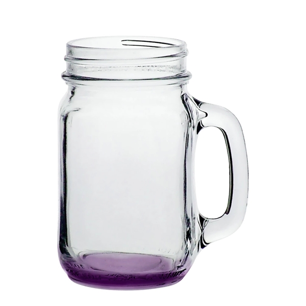 Clear glass mason jar style traditional mug with handle, 16 oz.... from ASI 39552 BEL Promo