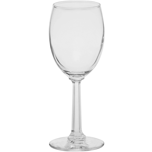 Clear 6.5 oz wine glass with hexagonally shaved glass design.... from ASI 39552 BEL Promo