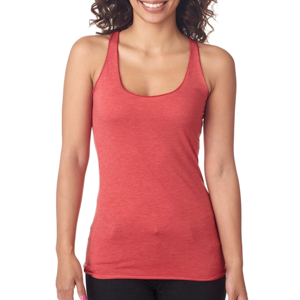Women's 3.4 oz. racerback tank top, made from a blend of... from ASI 39552 BEL Promo