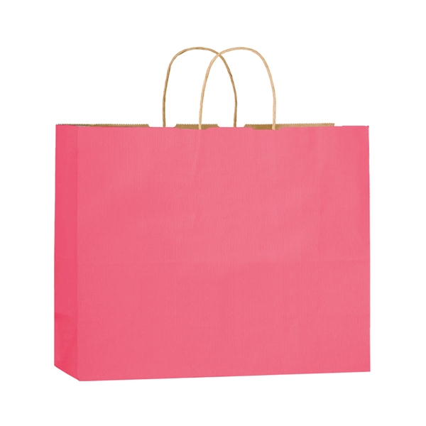 16" x 6" x 13" matte color Kraft paper shopping bag... from ASI 35290 American Ad Bag Co