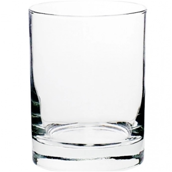 Clear 13.5 oz cylindrical whiskey glass with heavy base and smooth... from ASI 39552 BEL Promo
