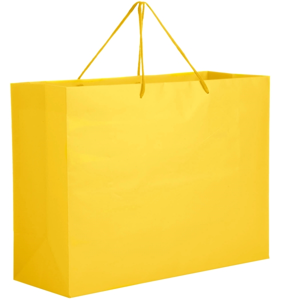 13" x 5" x 10" matte laminated paper Euro-style shopping bag... from ASI 35290 American Ad Bag Co