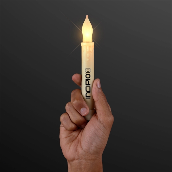 LED Taper Candles, Flickering Amber Light. Blank or Imprinted.... from ASI 34194 ALightPromos