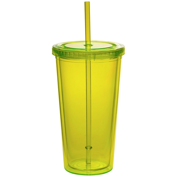 20 oz. double wall acrylic tumbler with straw; 7.85" H x... from ASI 39552 BEL Promo