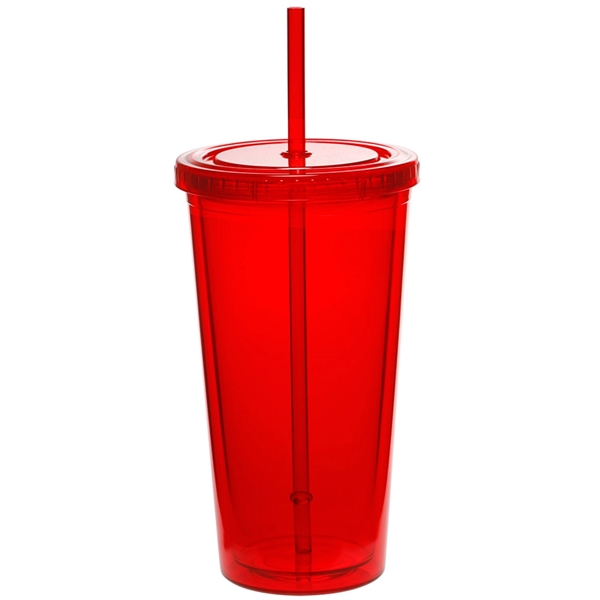20 oz. double wall acrylic tumbler with straw; 7.85" H x... from ASI 39552 BEL Promo