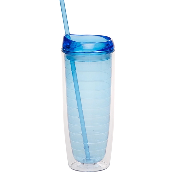 20 oz. acrylic drinking glass with double-wall insulation, slide-lock spill-proof mechanism... from ASI 39552 BEL Promo