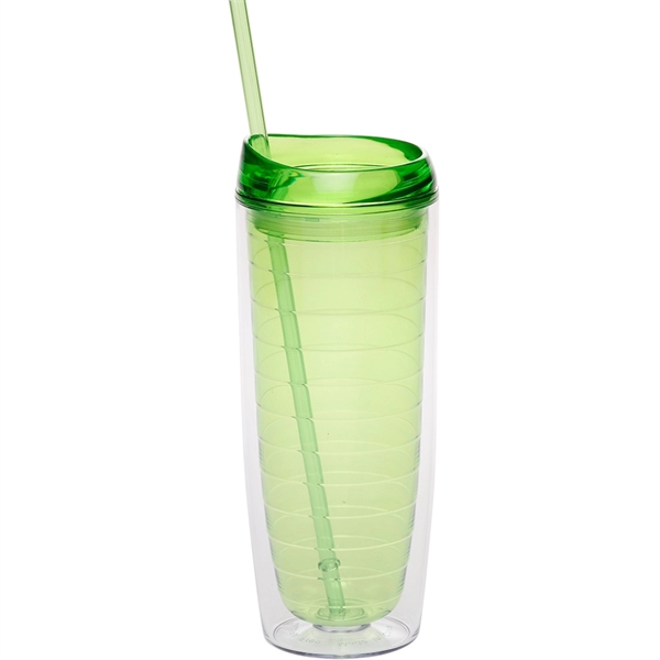 20 oz. acrylic drinking glass with double-wall insulation, slide-lock spill-proof mechanism... from ASI 39552 BEL Promo