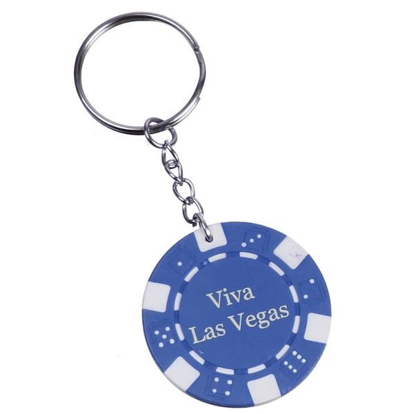 Poker chip key chain, 1 1/2" dia.... from ASI 52710 Lincoln Line